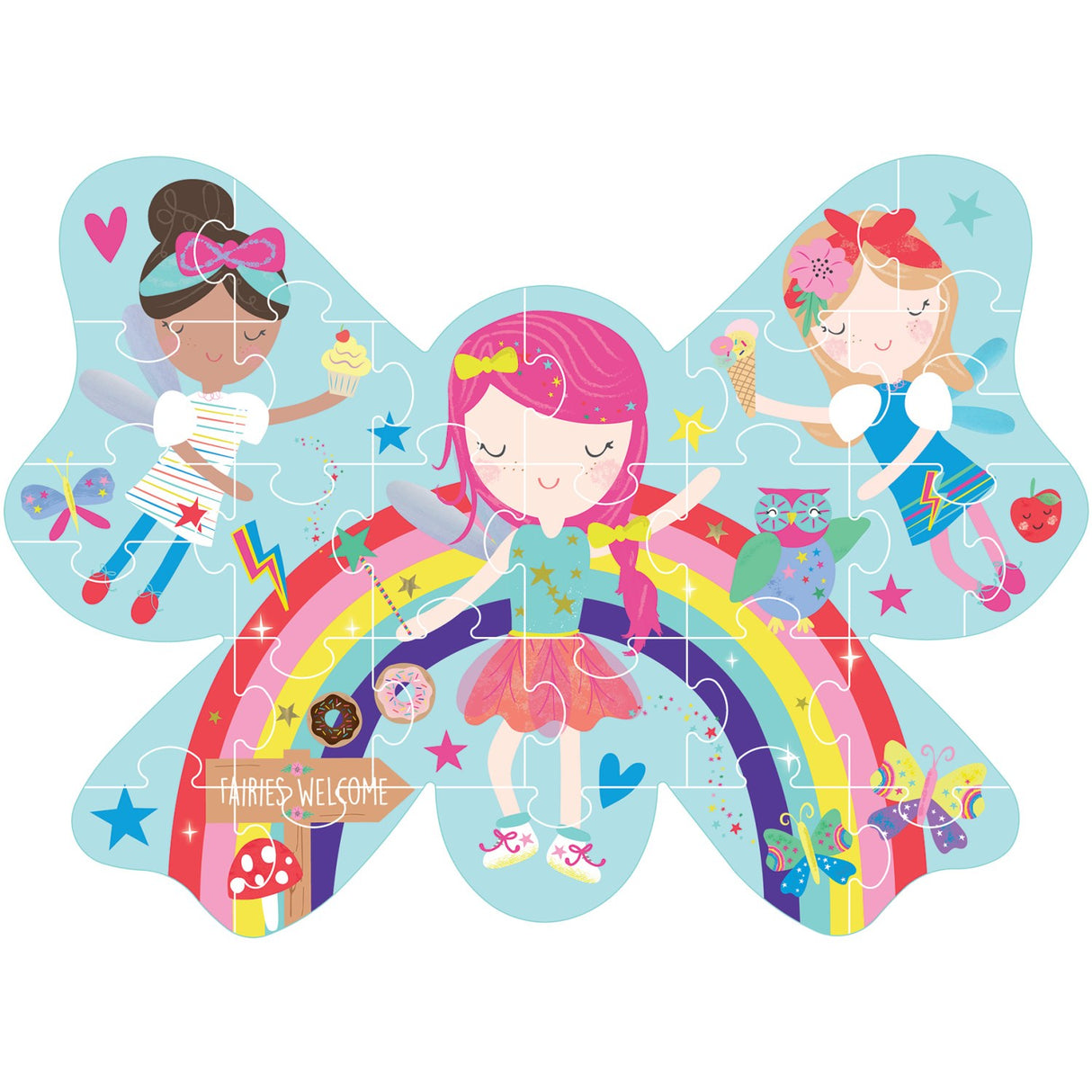 Floss & Rock Puslespil I Facon 30 Stk. - Rainbow Fe