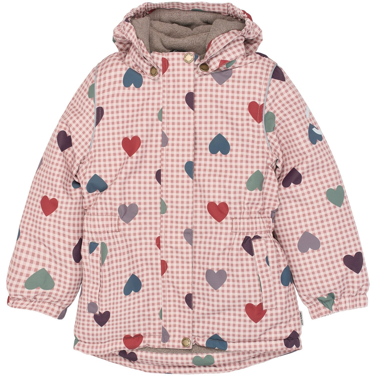 Mikk-Line Heart AOP Winter Jacka Waist AOP