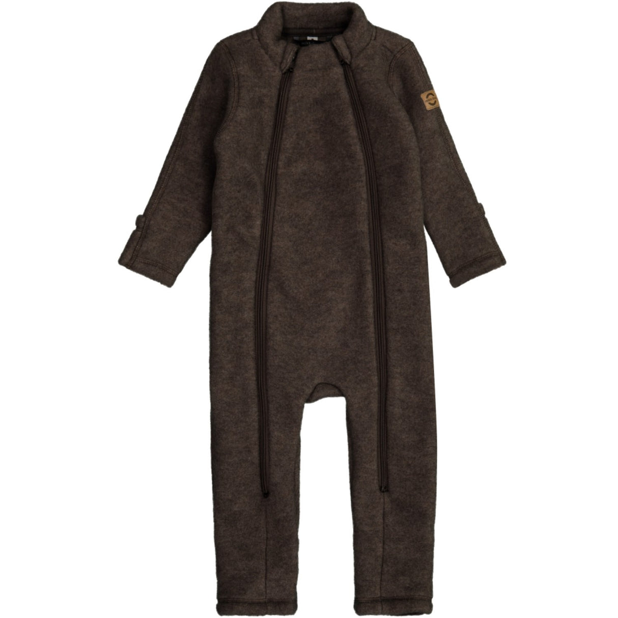 Mikk-Line Dark Brown Melange Ull Kostym
