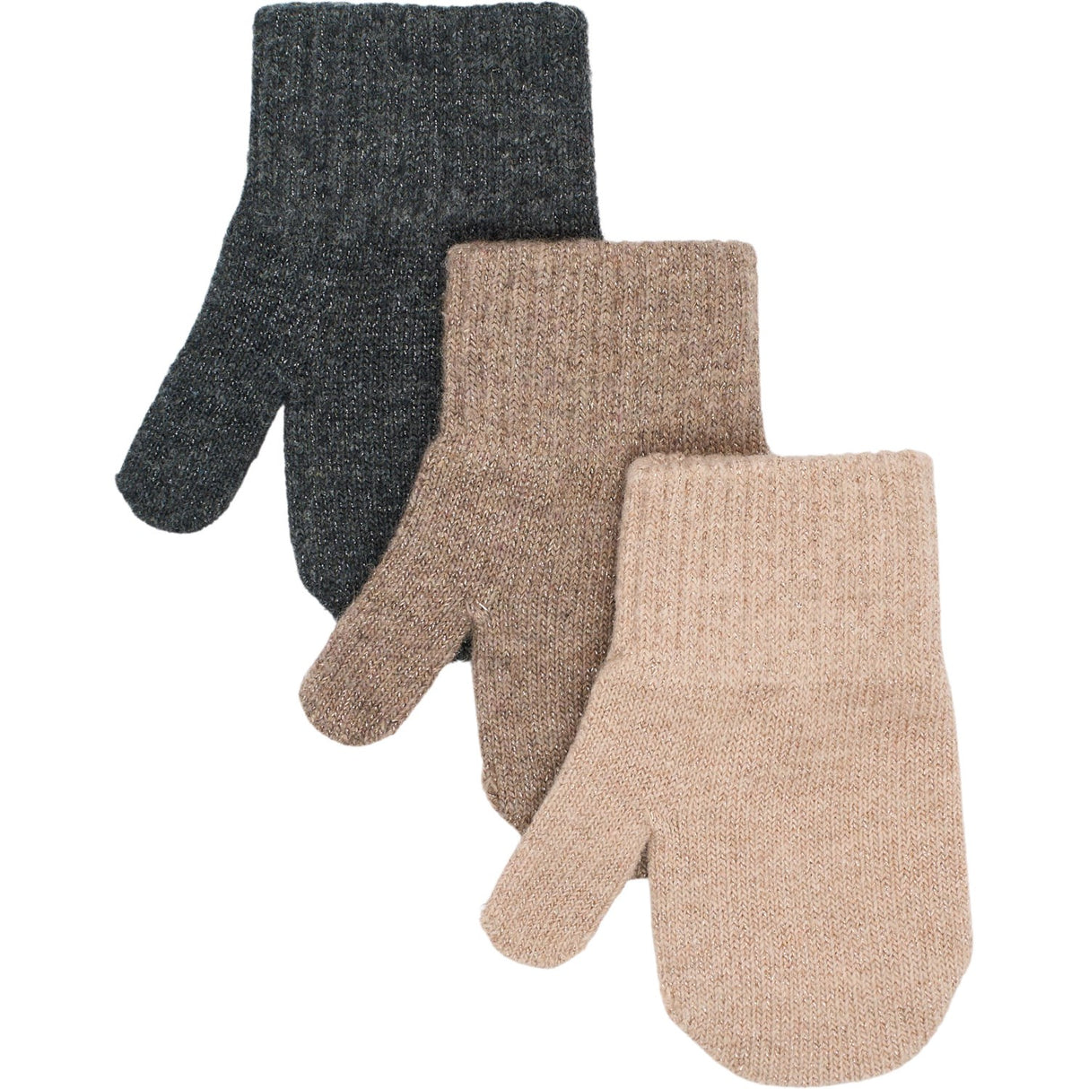 Mikk-Line Rose Melange-Melange Denver-Dark Gray Melange Magic Vantar 3-Pack Med Lurex