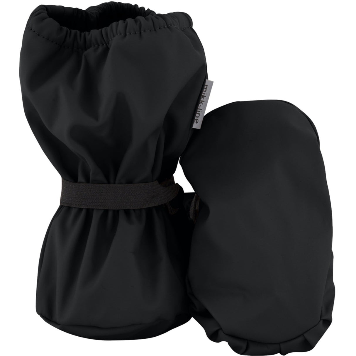 Mikk-Line Rain Footies m. Fleece Black