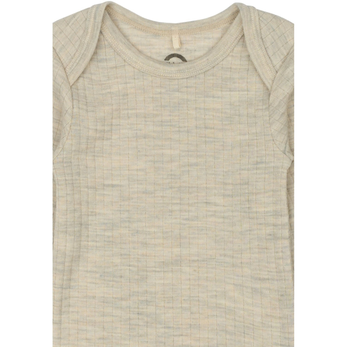 Mikk-Line Melange Offwhite Merino Ull Ls Body