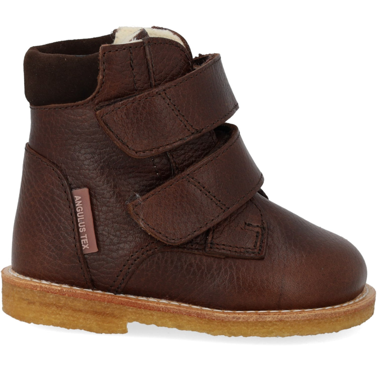 Angulus Dark Brown/Dark Brown Börjar Tex-Stövlar Med Kardborrebandlukning