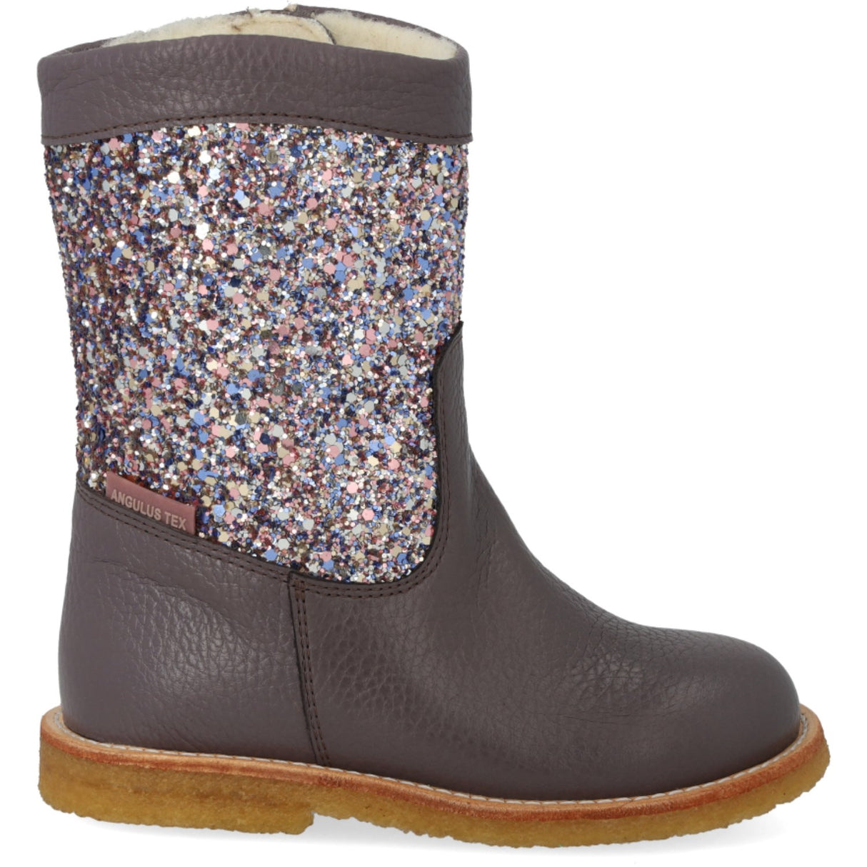 Angulus Lavender/Pastel Multi Glitter Tex Vinterstøvle Med Glitter
