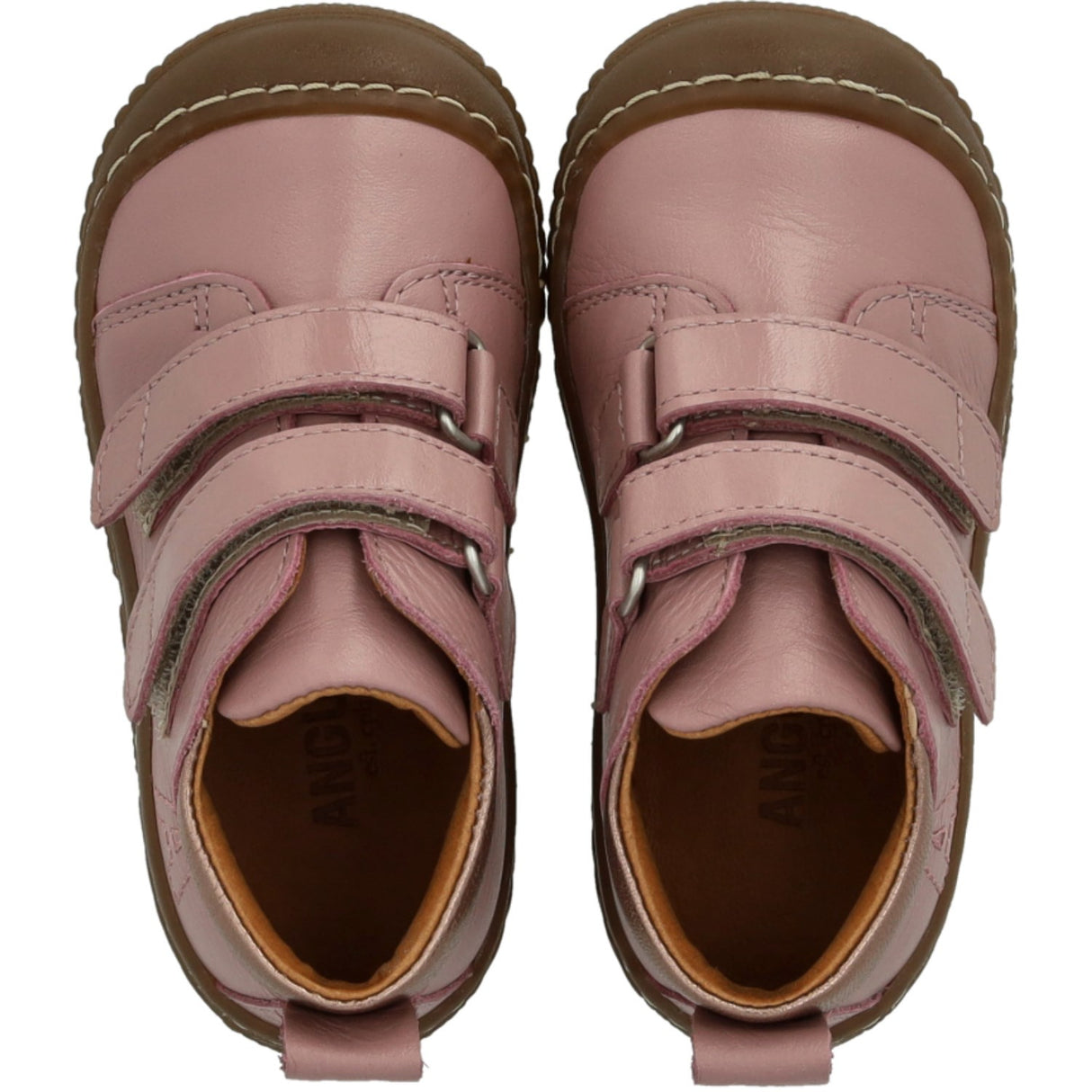 Angulus Faded Rose/Rose Copper Kardborreband Stövlar Med Forstærket Tå