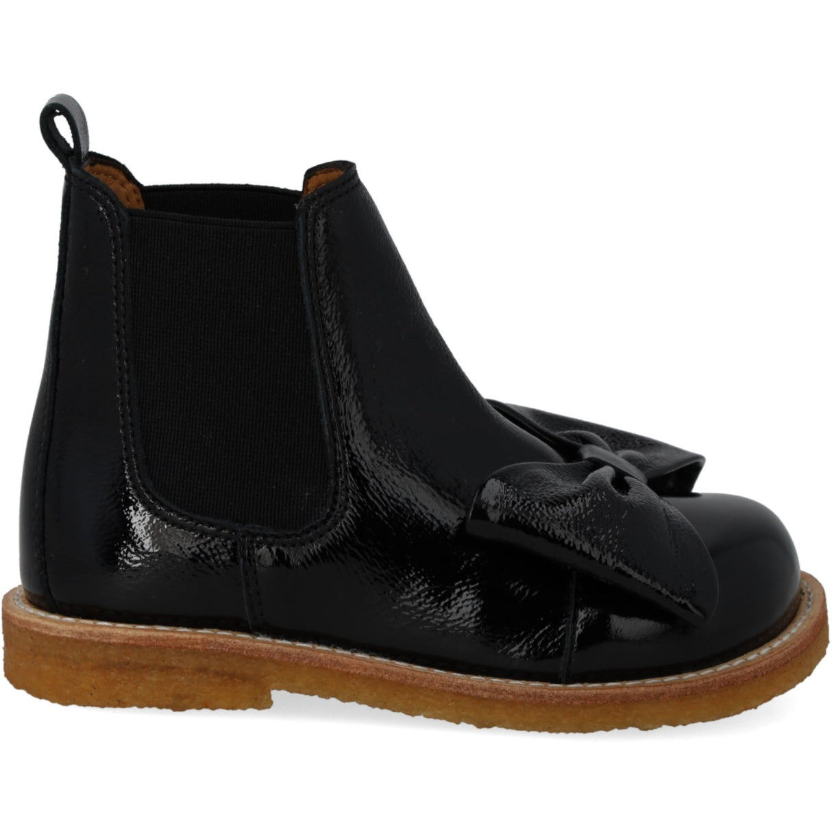 Angulus Black/Black Chelsea Stövlar Med Rosett