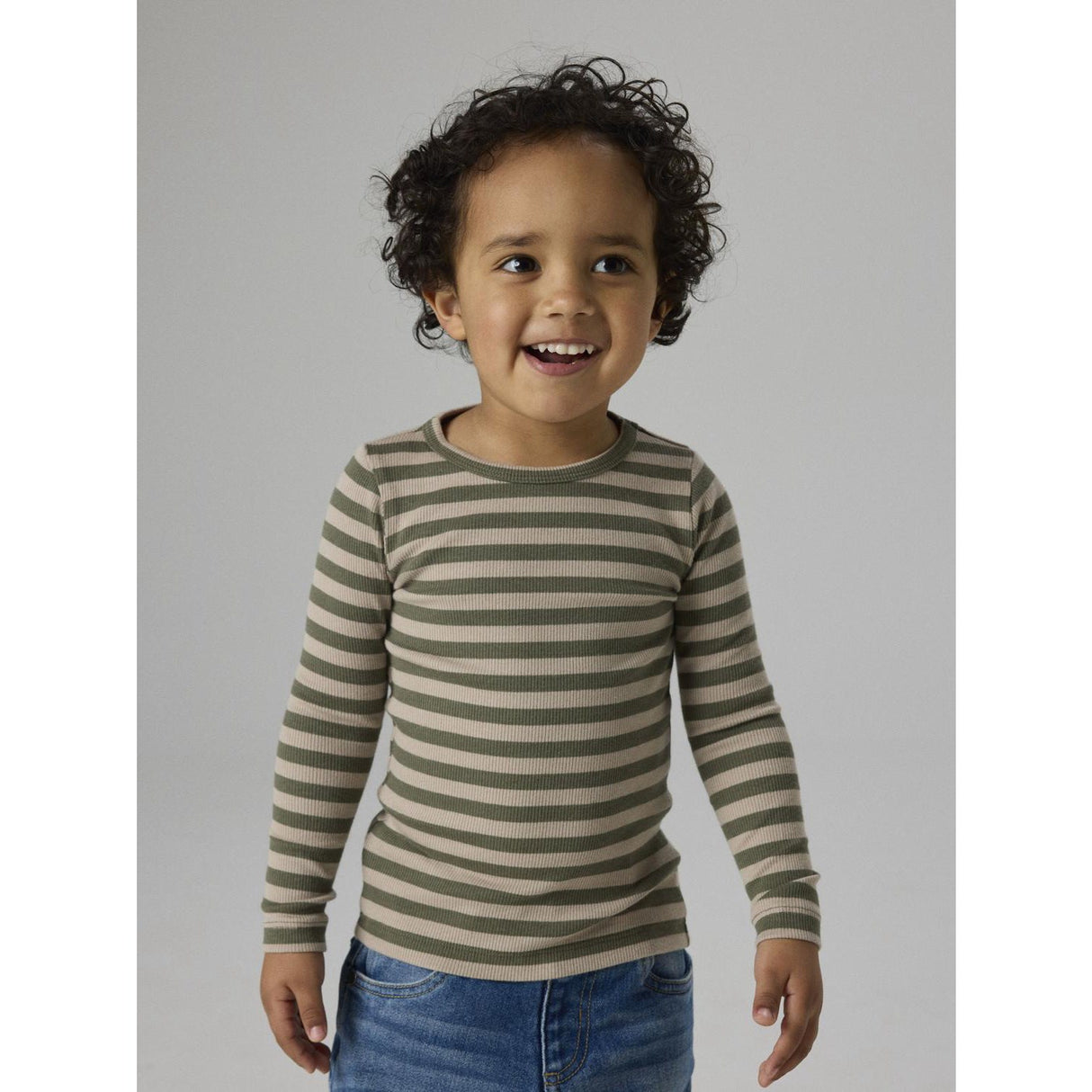 Name It Dusty Olive Pure Cashmere Nmnbanio Ls Xsl Topp Noos