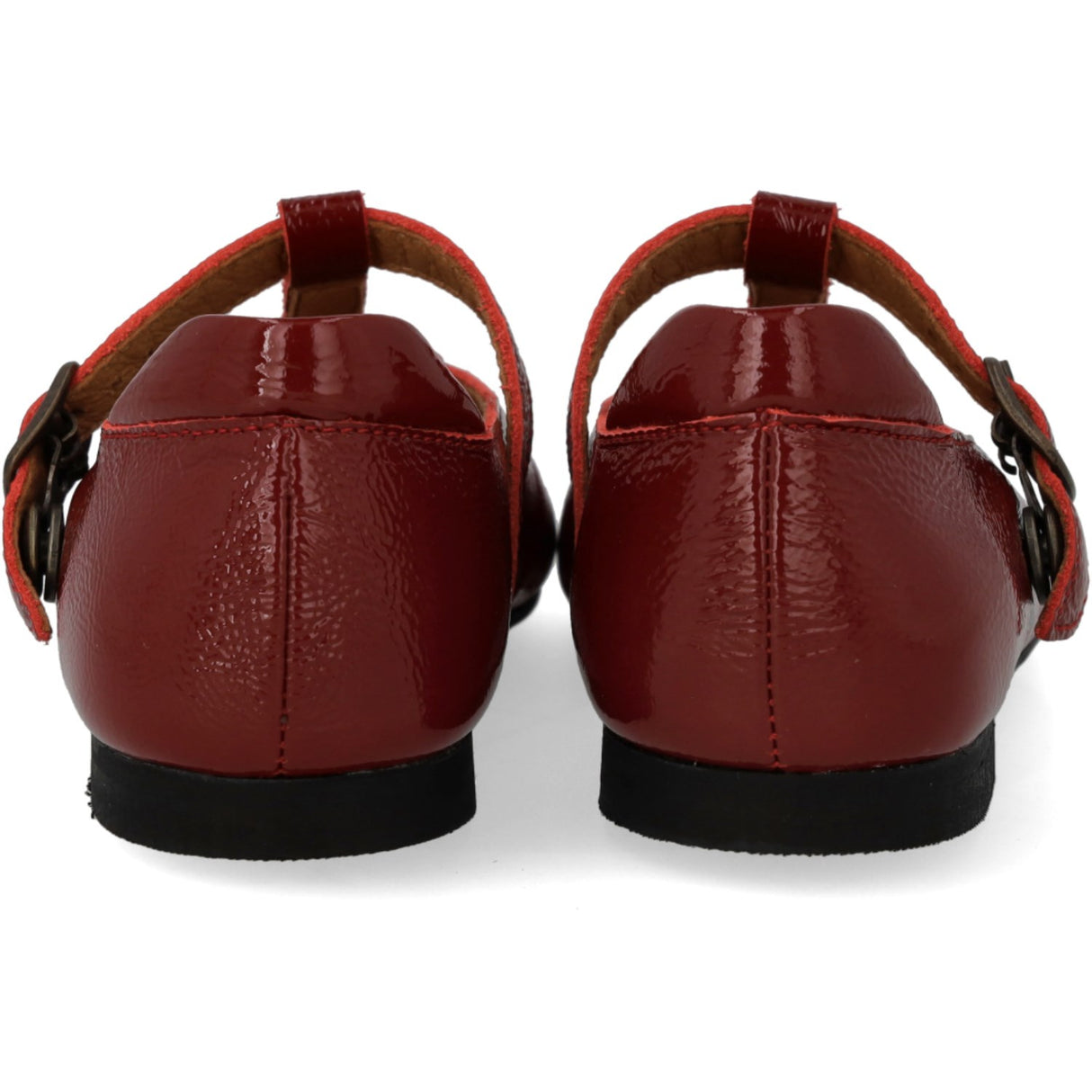 Angulus Cranberry T-Bar Ballerinaskor Med Cut-Out Hjerte
