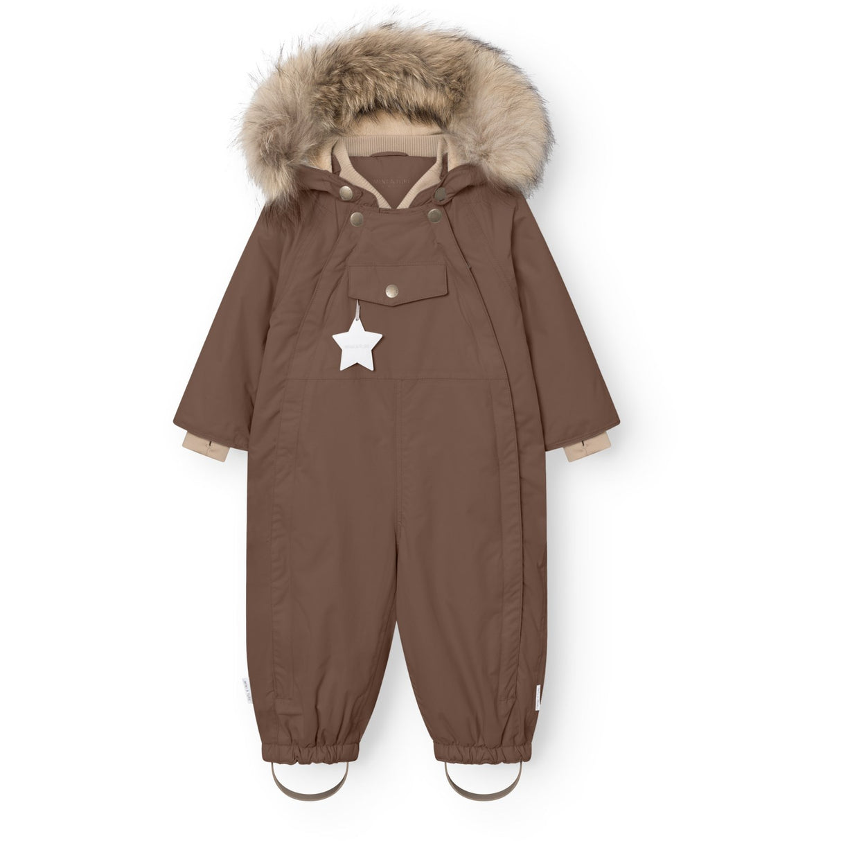 Mini A Ture Chestnut Brown Matwisti Fleece Lined Flygdräkt Fur. Grs