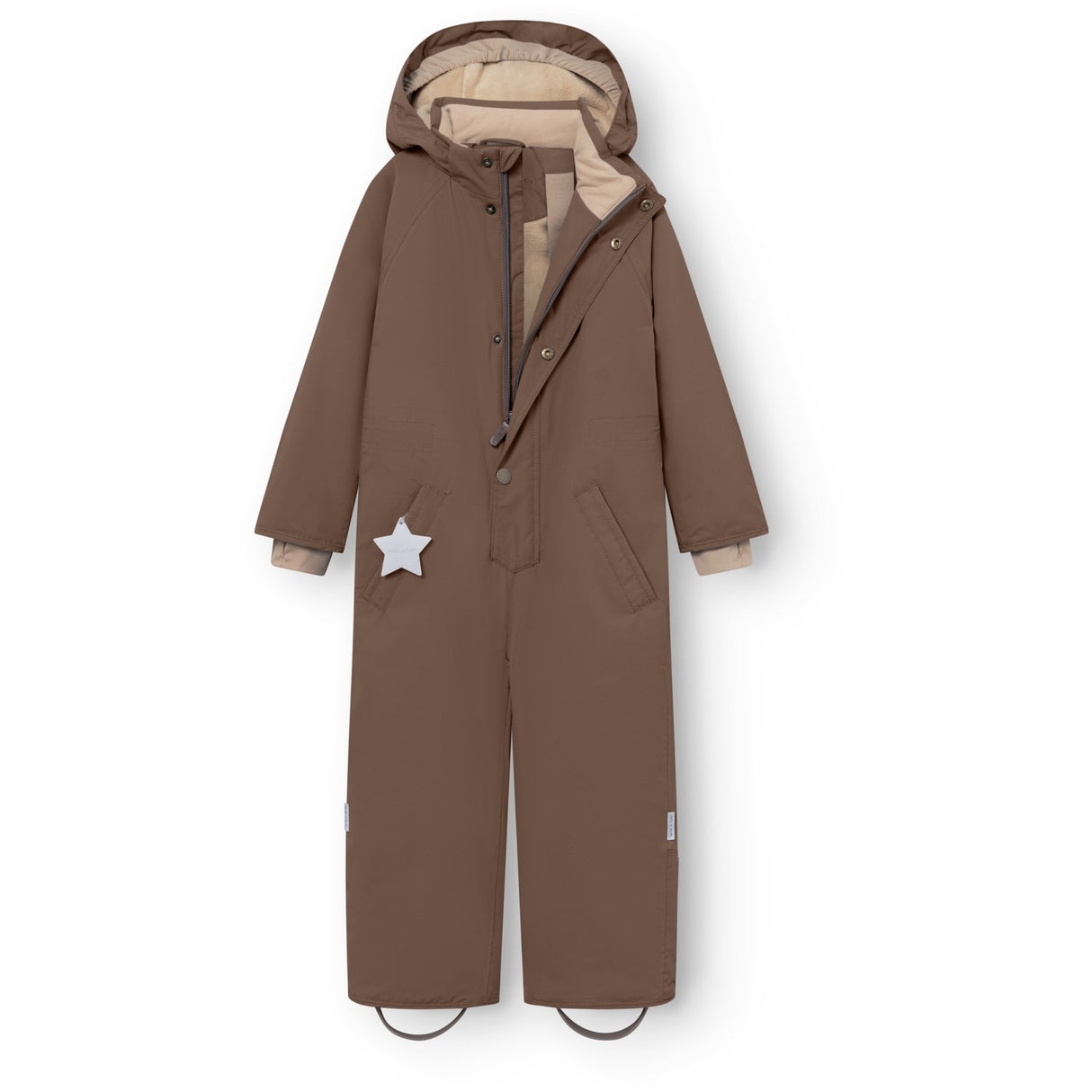 Mini A Ture Chestnut Brown Matwanni Fleece Lined Snowsuit. Grs