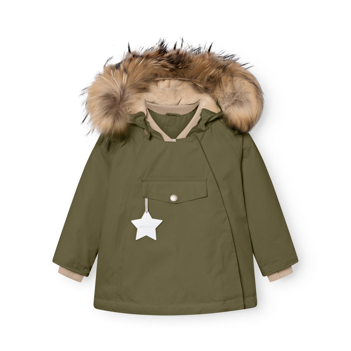Mini A Ture Kalamata Green Matwang Fleece Lined Winter Jacka Fur. Grs