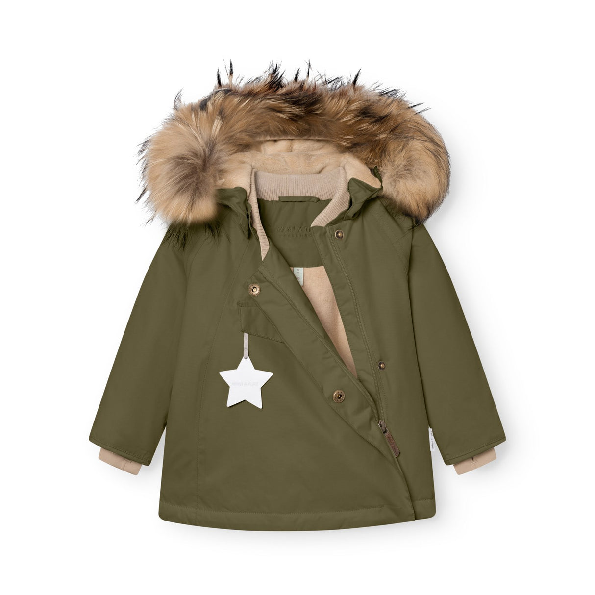 Mini A Ture Kalamata Green Matwang Fleece Lined Winter Jacka Fur. Grs