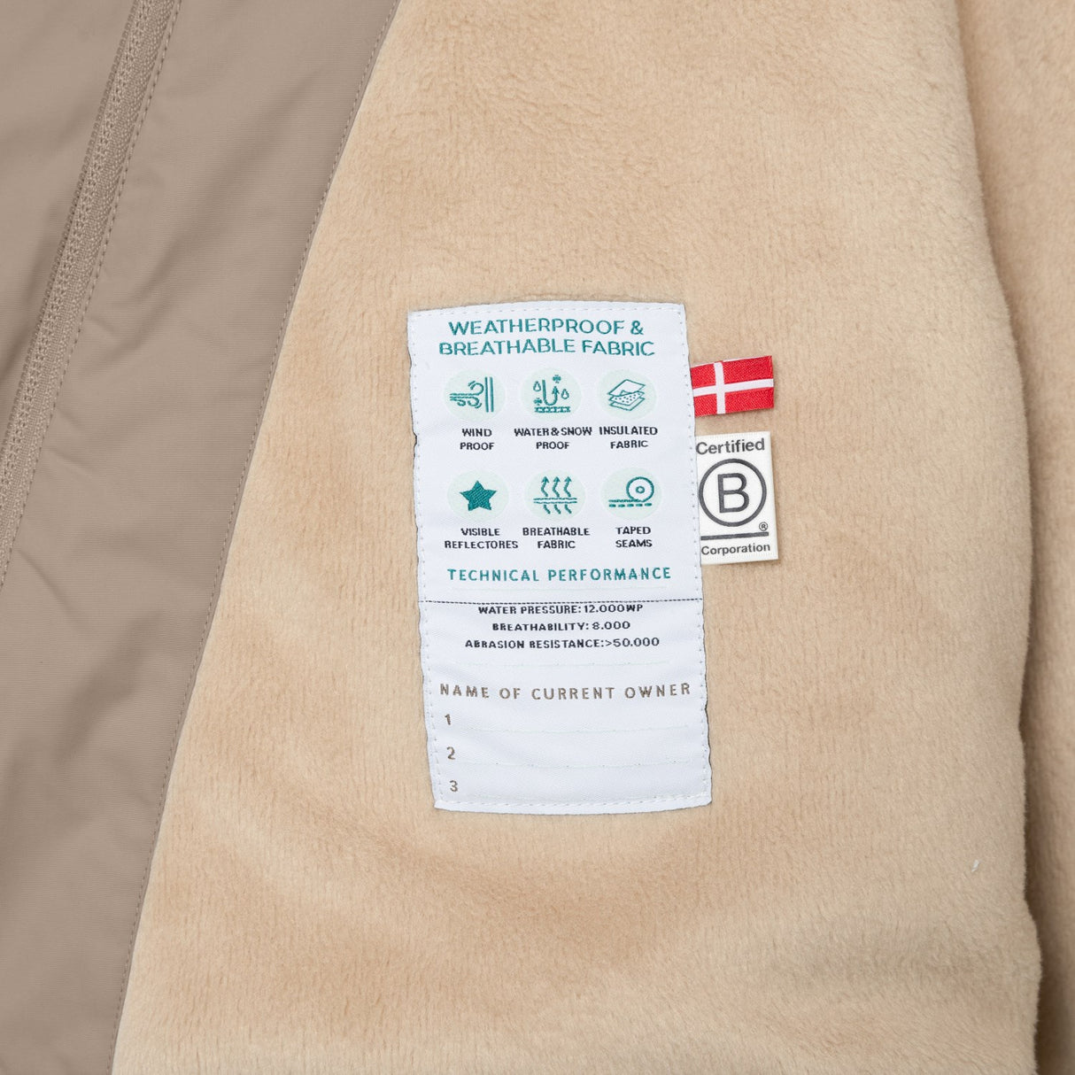 Mini A Ture Grey Brown Matwang Fleece Lined Winter Jacket. Grs