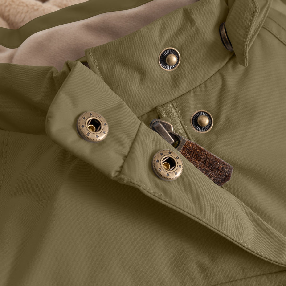 Mini A Ture Kalamata Green Matwang Fleece Lined Winter Jacket. Grs