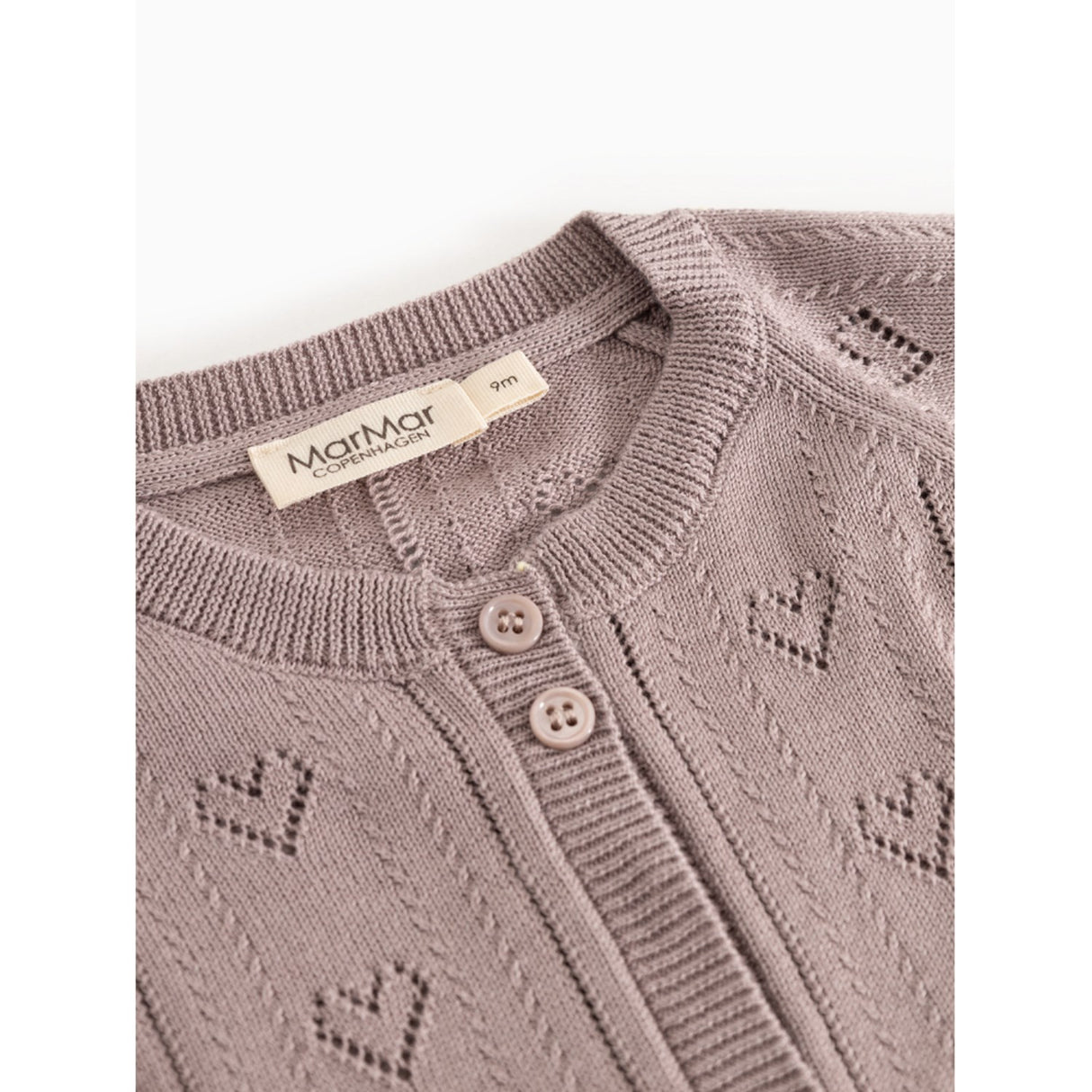 MarMar Modal Mix Pointelle Dusty Purple Totti Stickad Cardigan