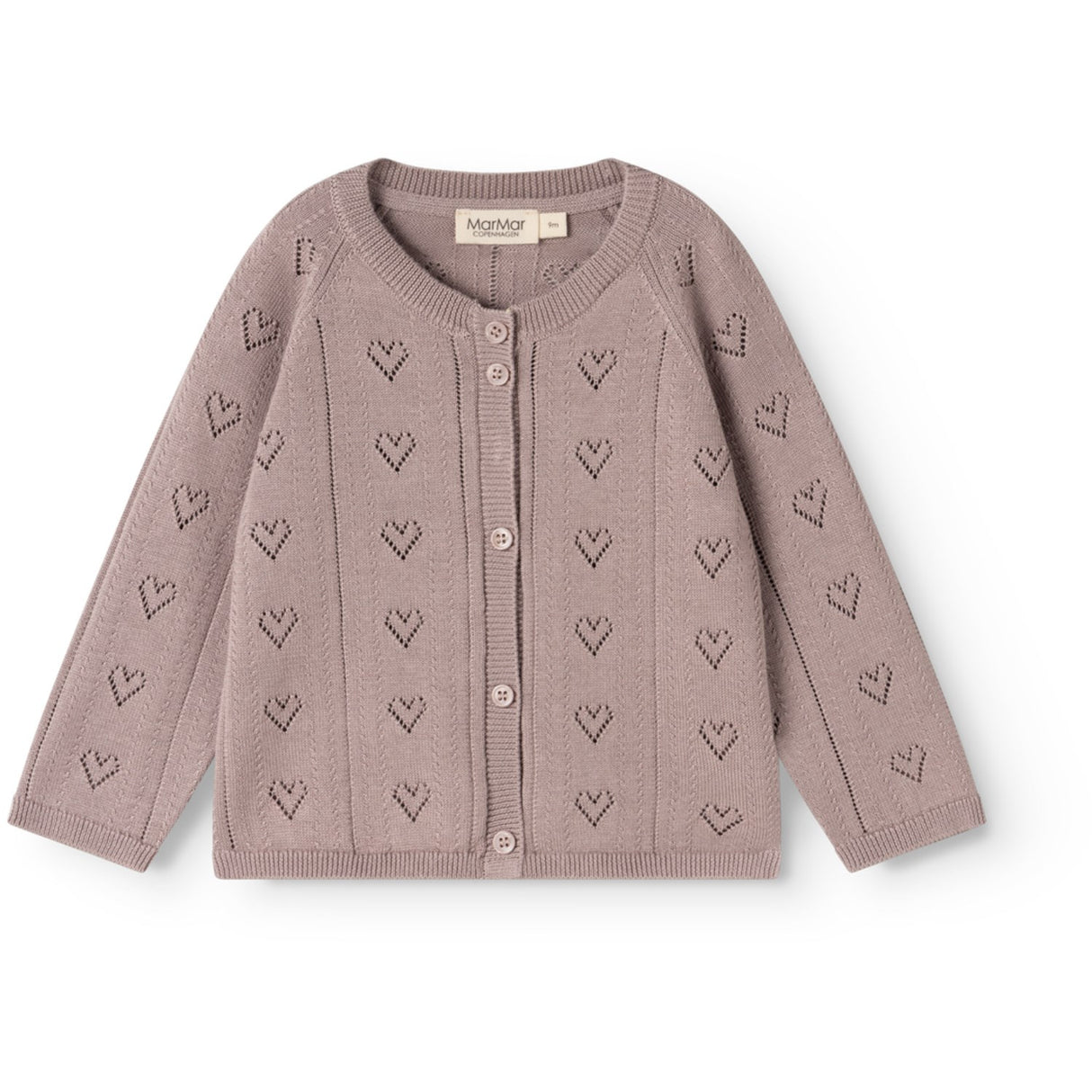 MarMar Modal Mix Pointelle Dusty Purple Totti Stickad Cardigan