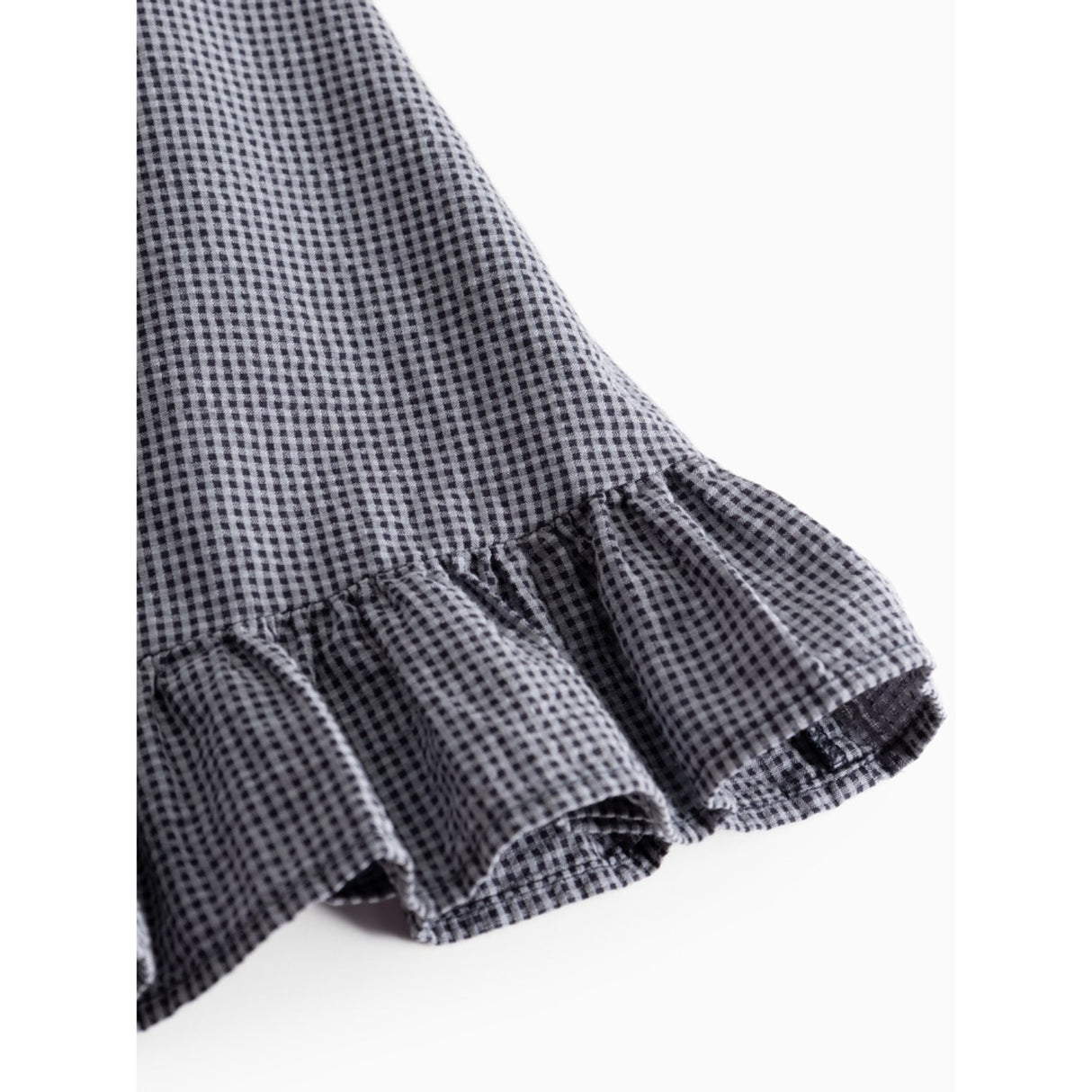 MarMar Cotton Seersucker Pigeon Blue Check Dalina Klänning