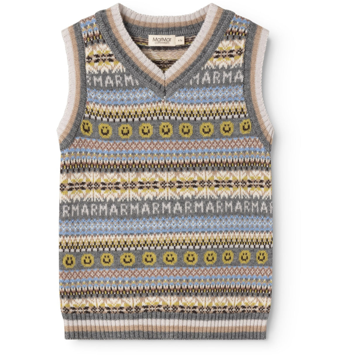 MarMar Light Cotton Wool Fair Isle Fair Isle Taj Stickad Väst