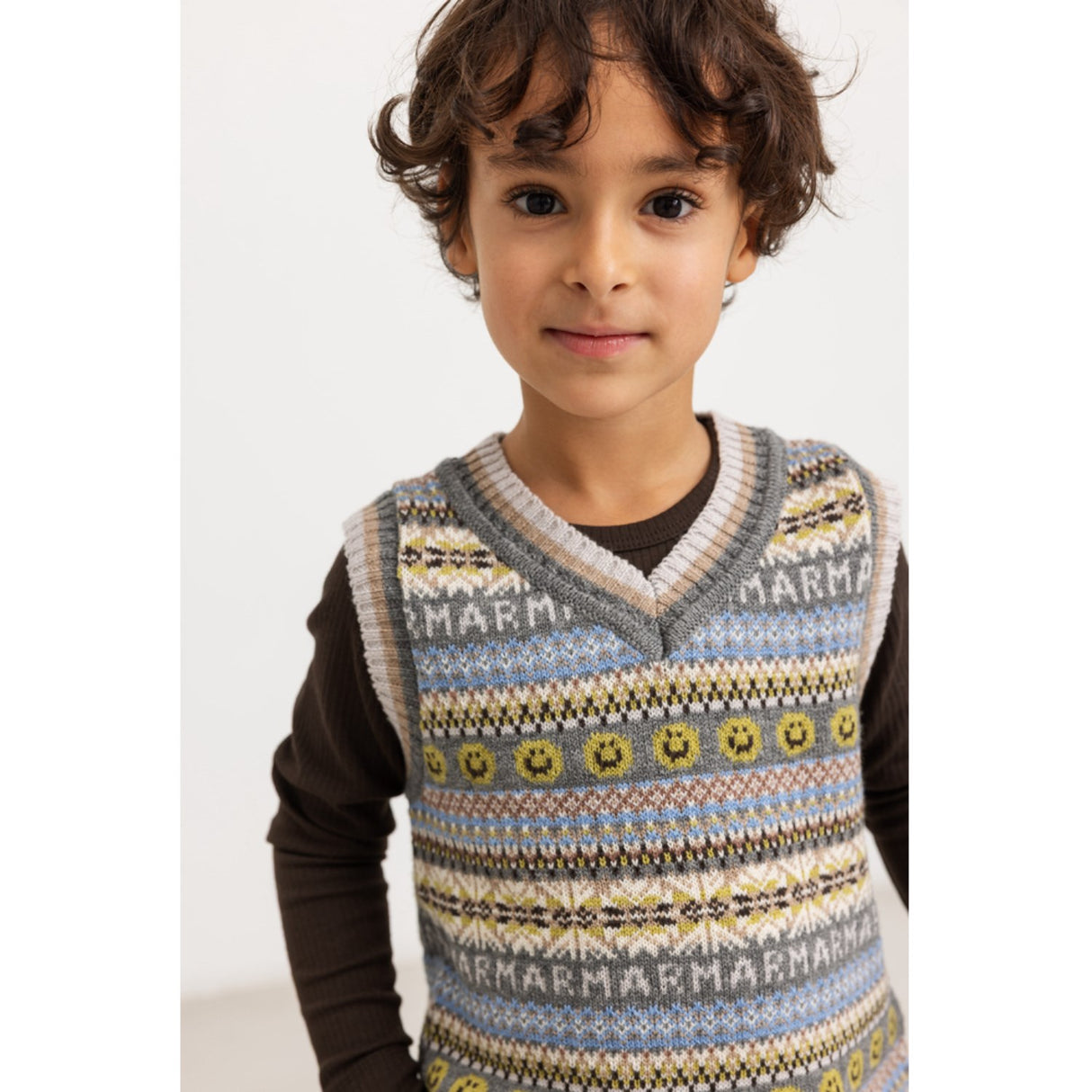 MarMar Light Cotton Wool Fair Isle Fair Isle Taj Stickad Väst