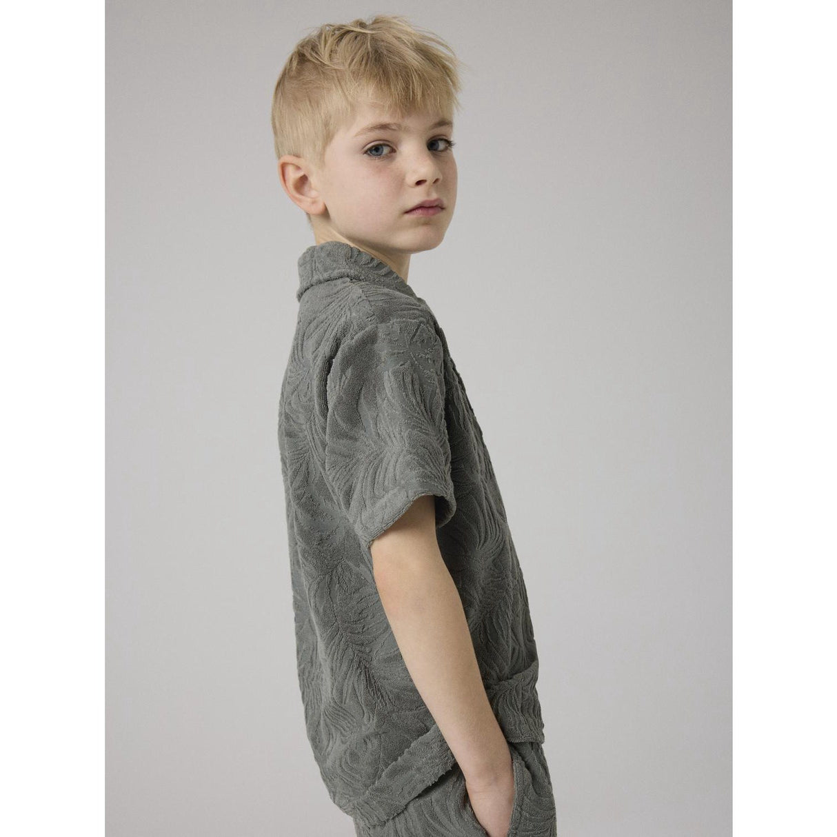 Name It Castor Gray Nkmfay Ss Nreg Pikétröja