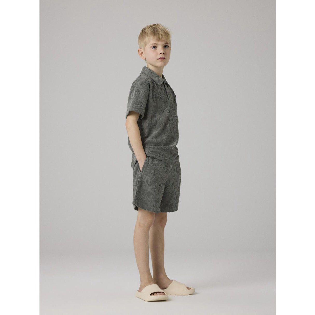 Name It Castor Gray Nkmfay Ss Nreg Pikétröja