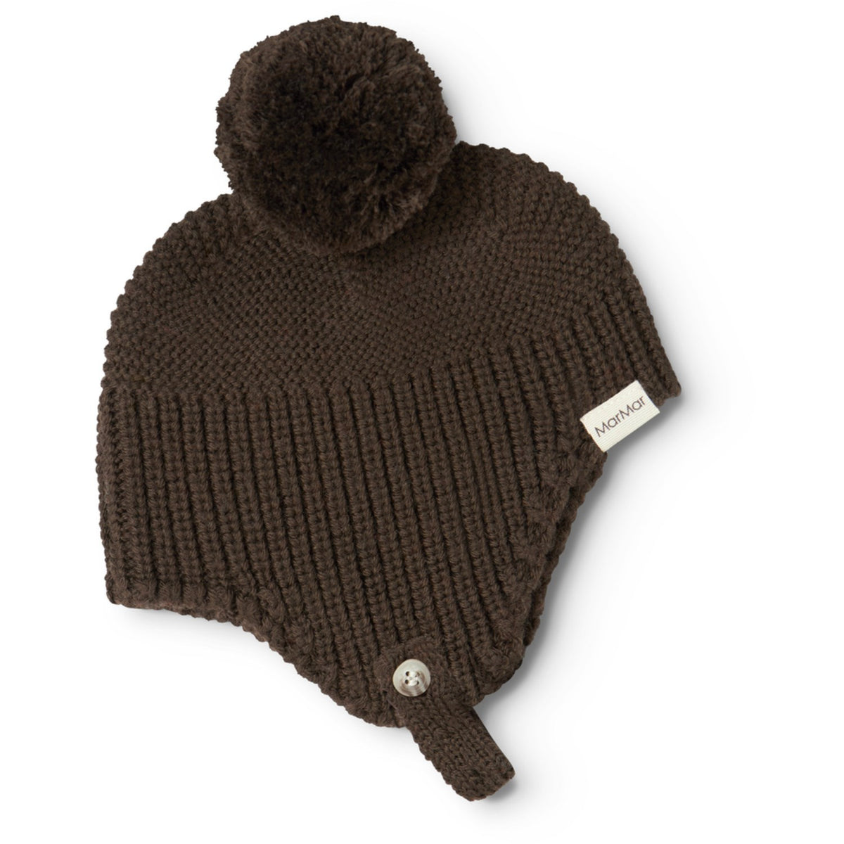 MarMar Light Cotton Wool Fisherman Dark Roast Aly Pompom Mössa