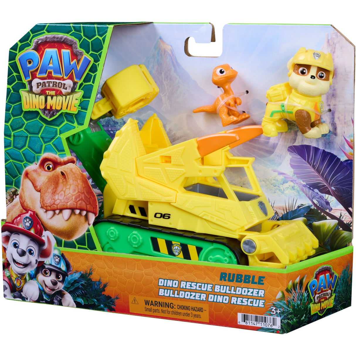 Paw Patrol Movie 3 Dino Tema Køretøj Rubble