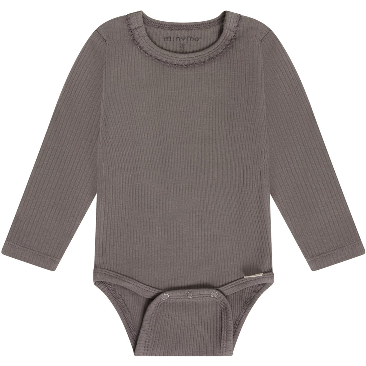 Minymo Plum Truffle Body Ls Rib