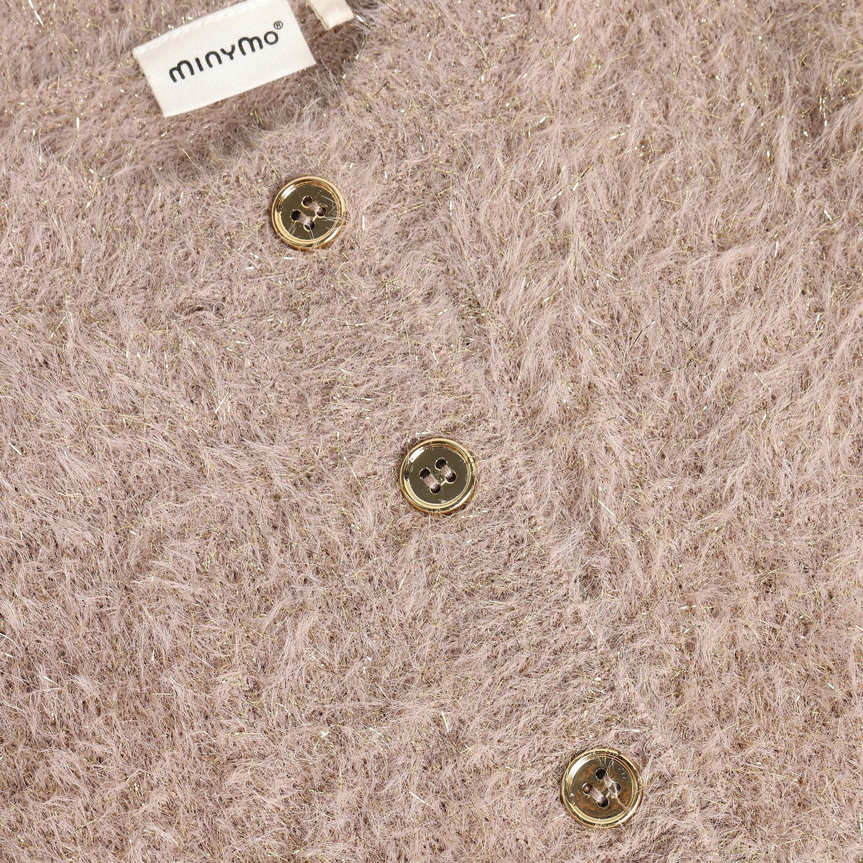 Minymo Bark Cardigan Stickad M/ Glitter