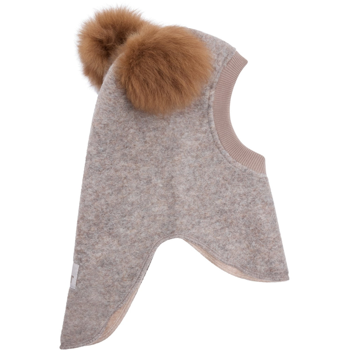 Huttelihut Camel Melange Elefanthatt Ull Alpaca Pompoms