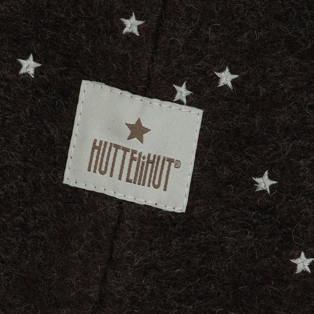 Huttelihut Dark Brown Melange Elefanthatt Emb. Ull