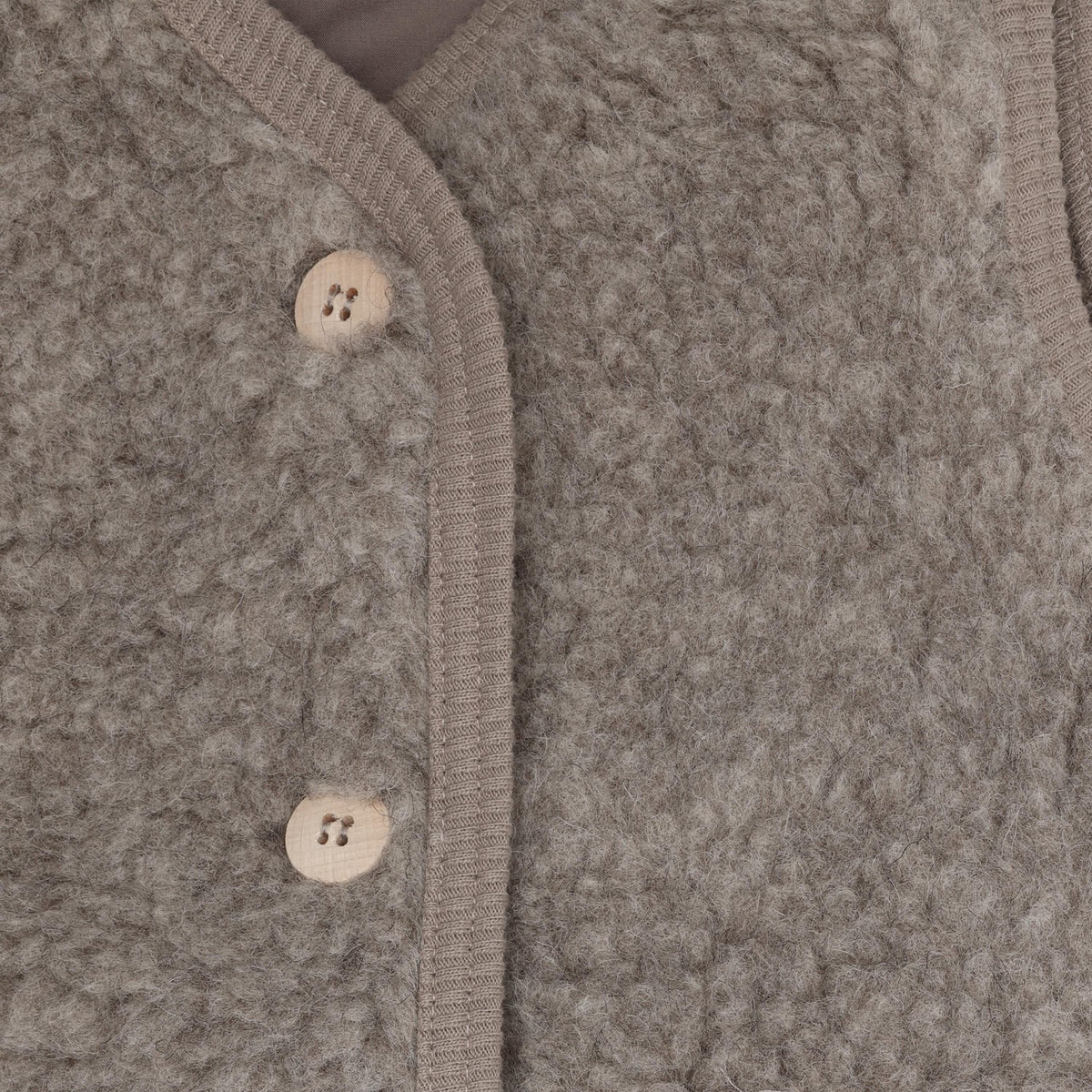 Huttelihut Camel Melange Väst Ull Nallebjörn M/ Lining