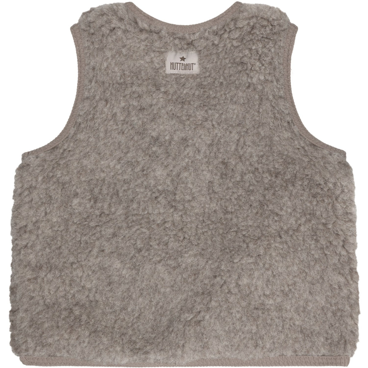 Huttelihut Camel Melange Väst Ull Nallebjörn M/ Lining