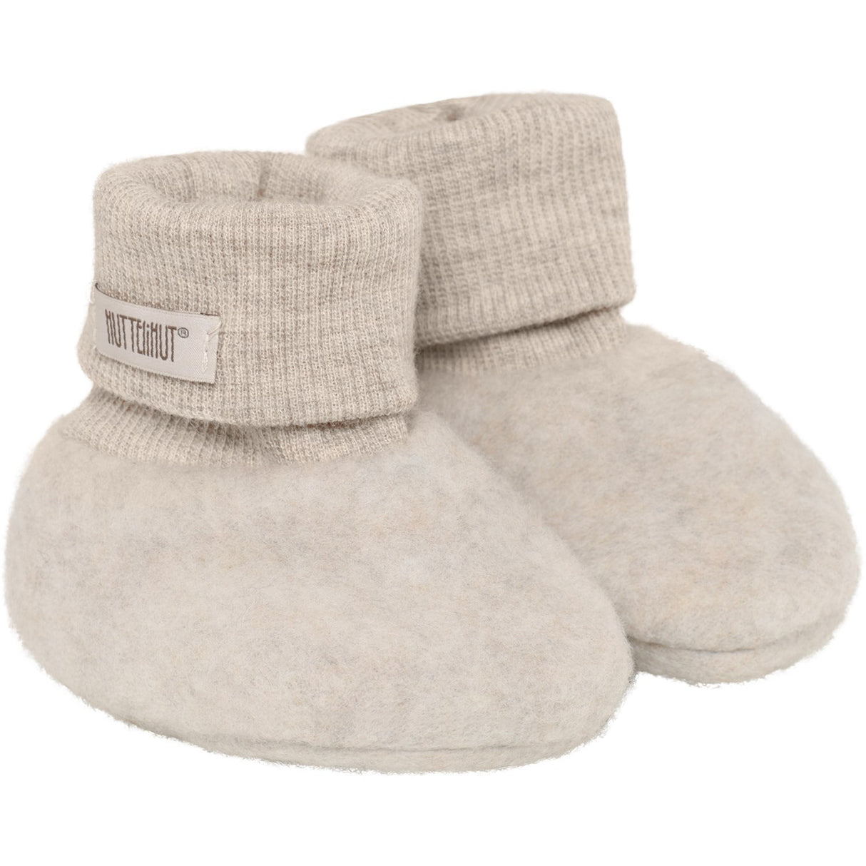 Huttelihut Camel Melange Footies Ull Fleece