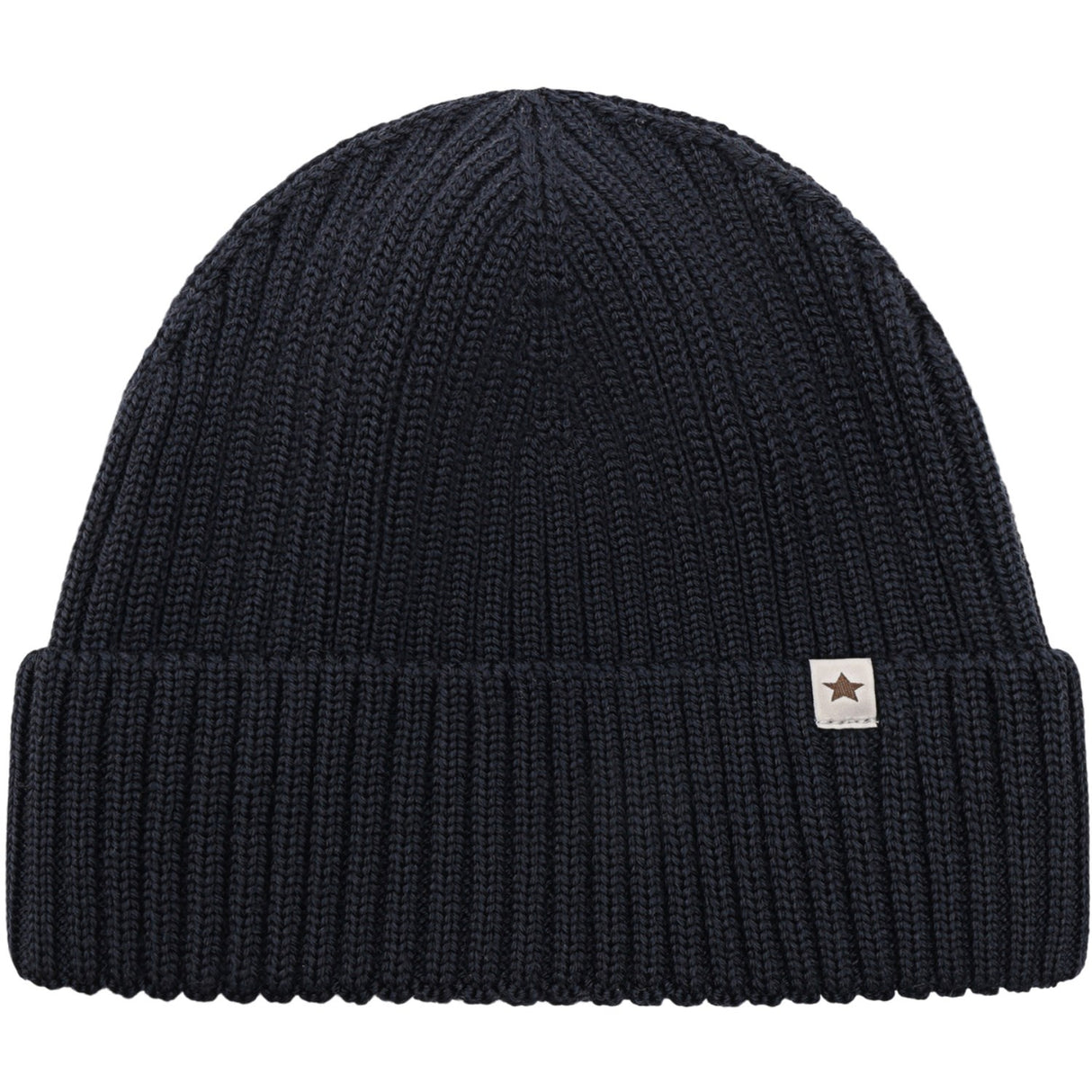 Huttelihut Dark Navy Beanie Ull Stickad