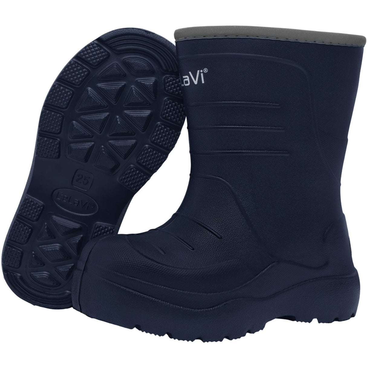 CeLaVi Navy Termisk Gummistövlar - Embossed