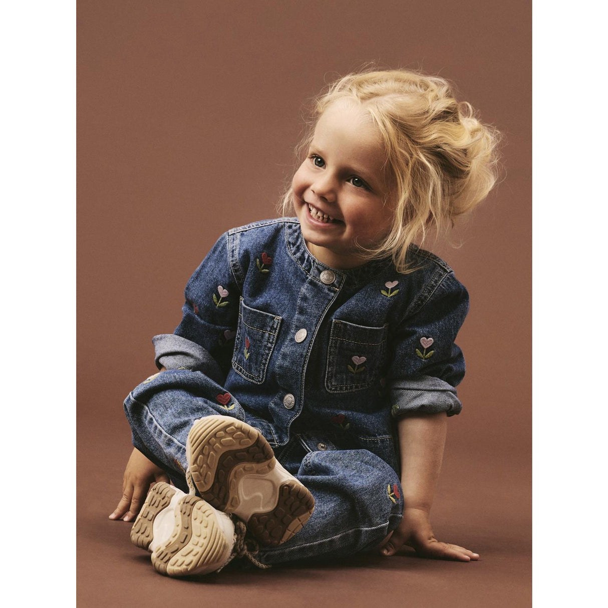 Name It Medium Blue Denim Embroided Nmfmalo Dnm Emb Jacka 5526-Bp