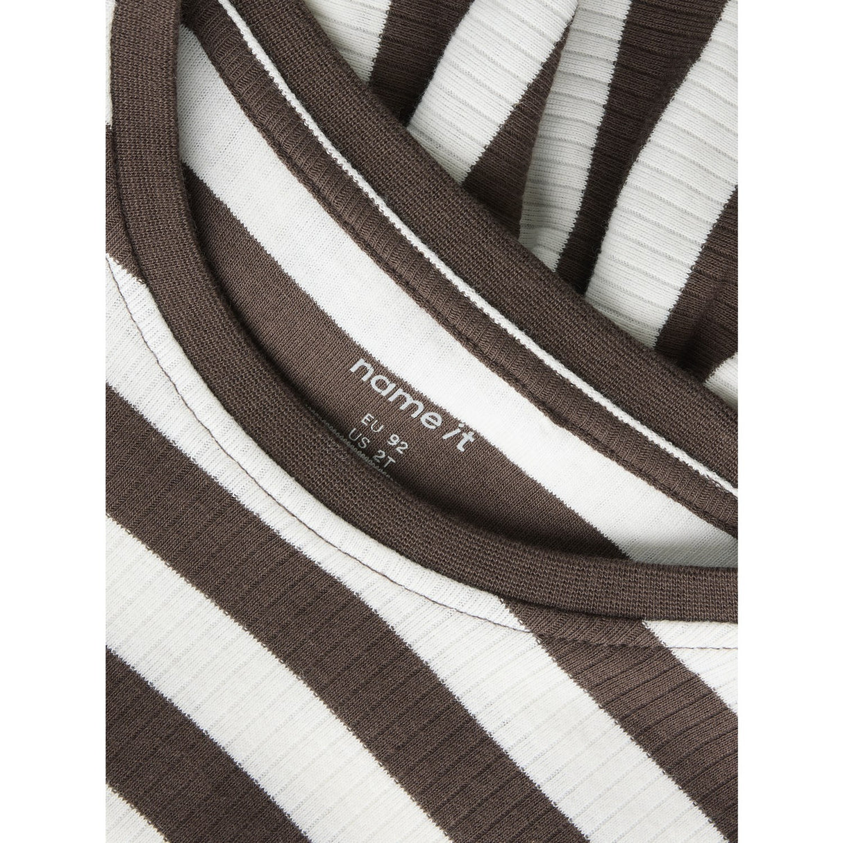 Name It Chocolate Brown Cloud Dancer Nmfnilje Ls Peplum Topp