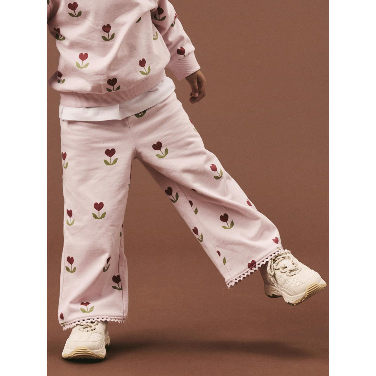 Name It Parfait Pink Nmfnancy Wide Swe Byxor Bru