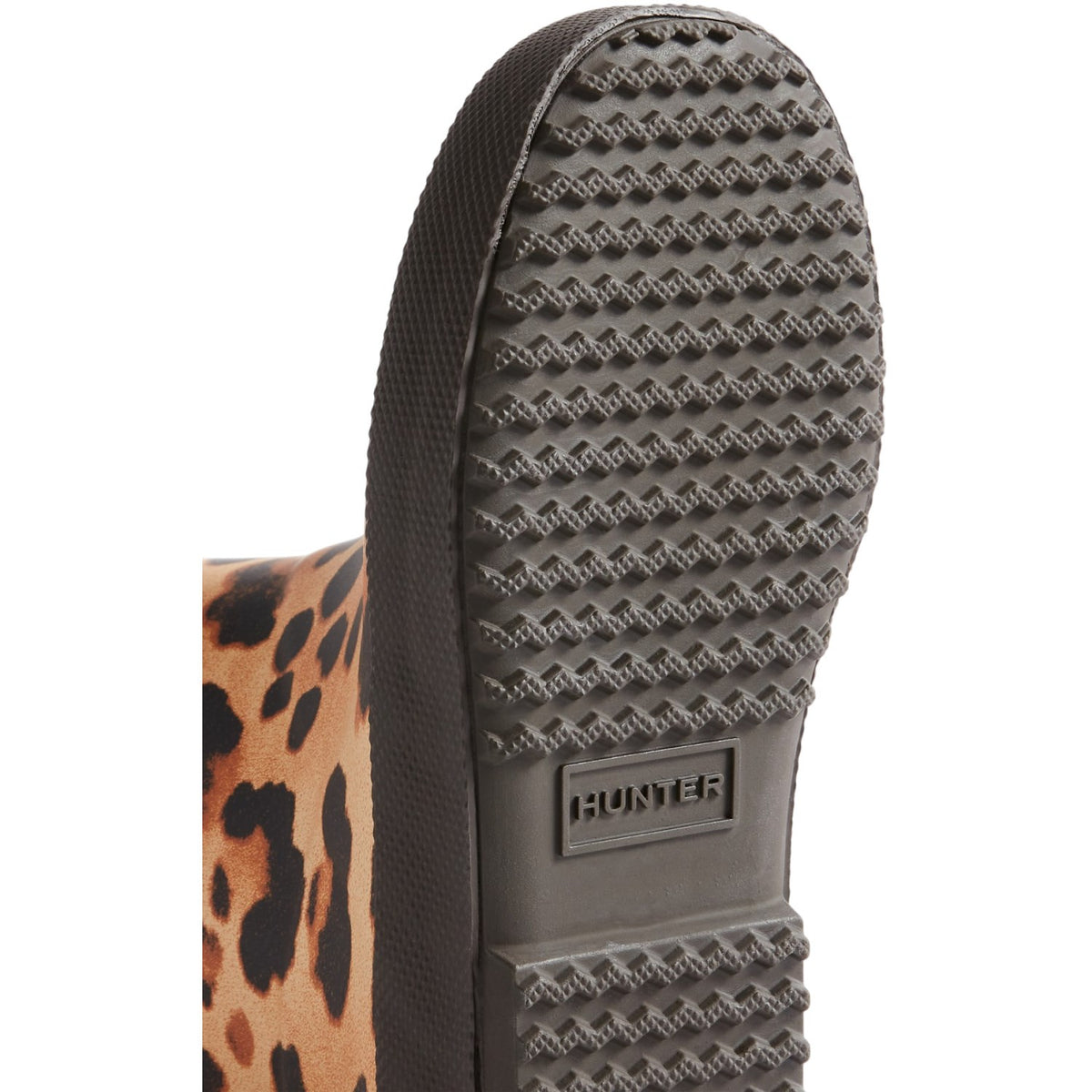 Hunter Leopard Print/Chocolate Brown Kids First Leopard Print Stövlar