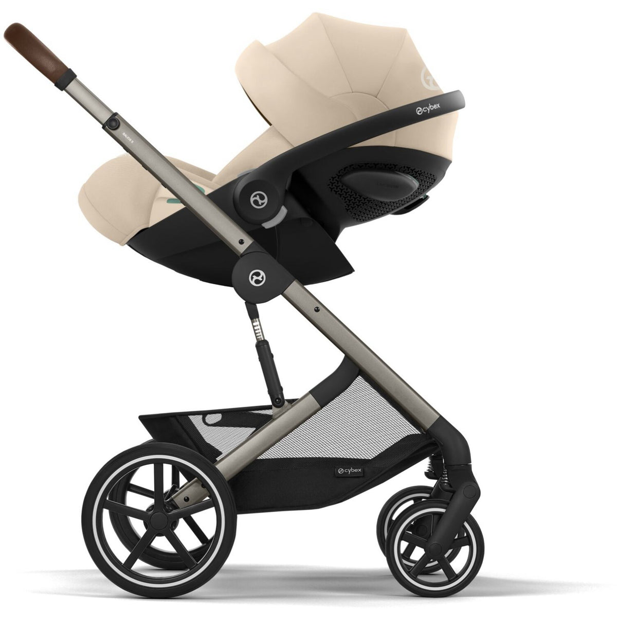 Cybex Almond Beige Balios S Lux Tpe Inklusiv Foldbar Cot