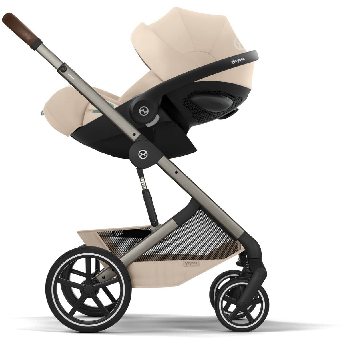 Cybex Almond Beige Balios S Lux Tpe Inklusiv Foldbar Cot