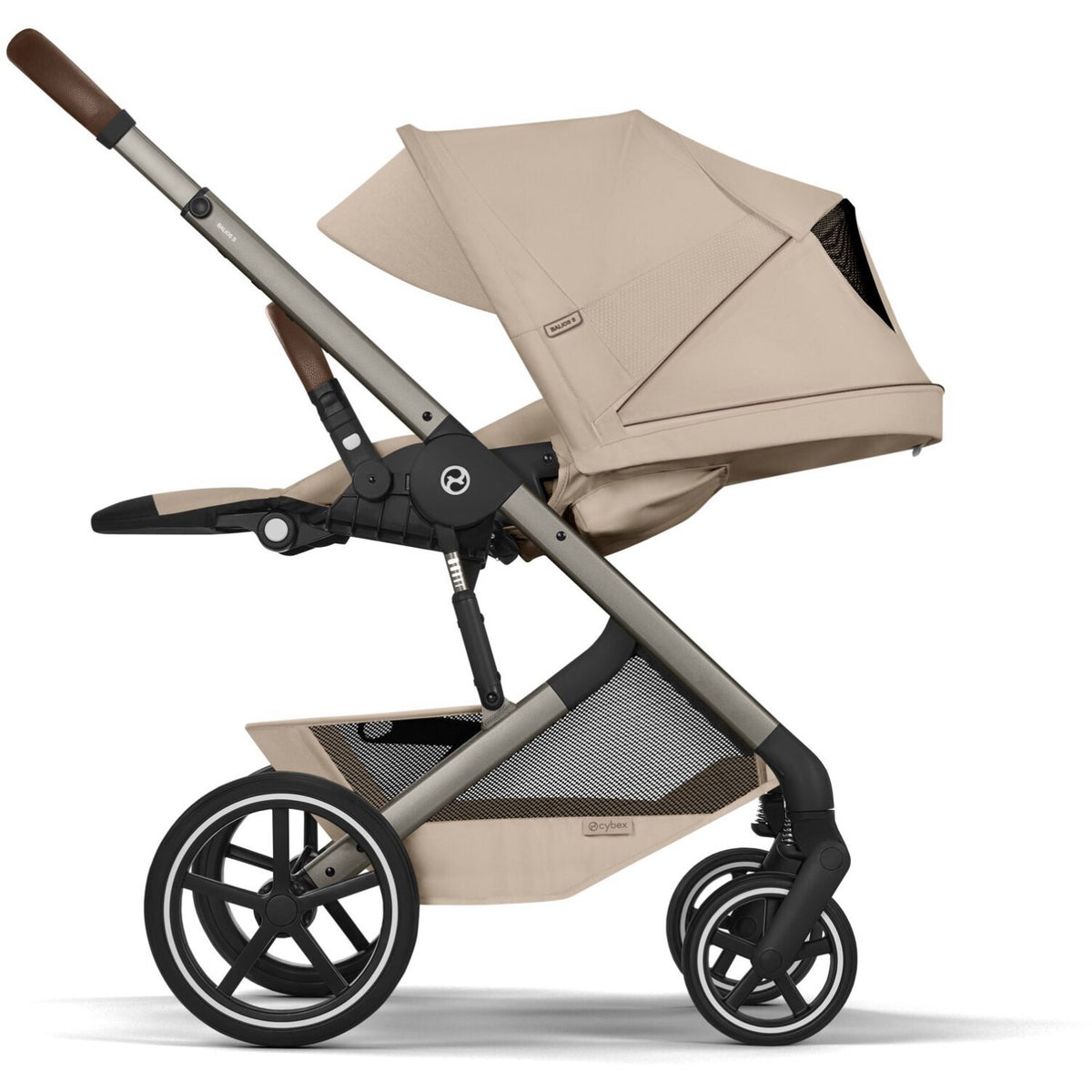 Cybex Almond Beige Balios S Lux Tpe Inklusiv Foldbar Cot