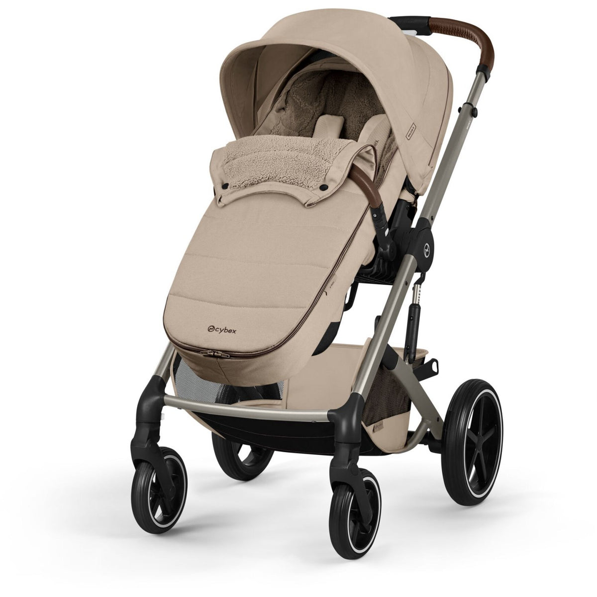 Cybex Almond Beige Balios S Lux Tpe Inklusiv Foldbar Cot