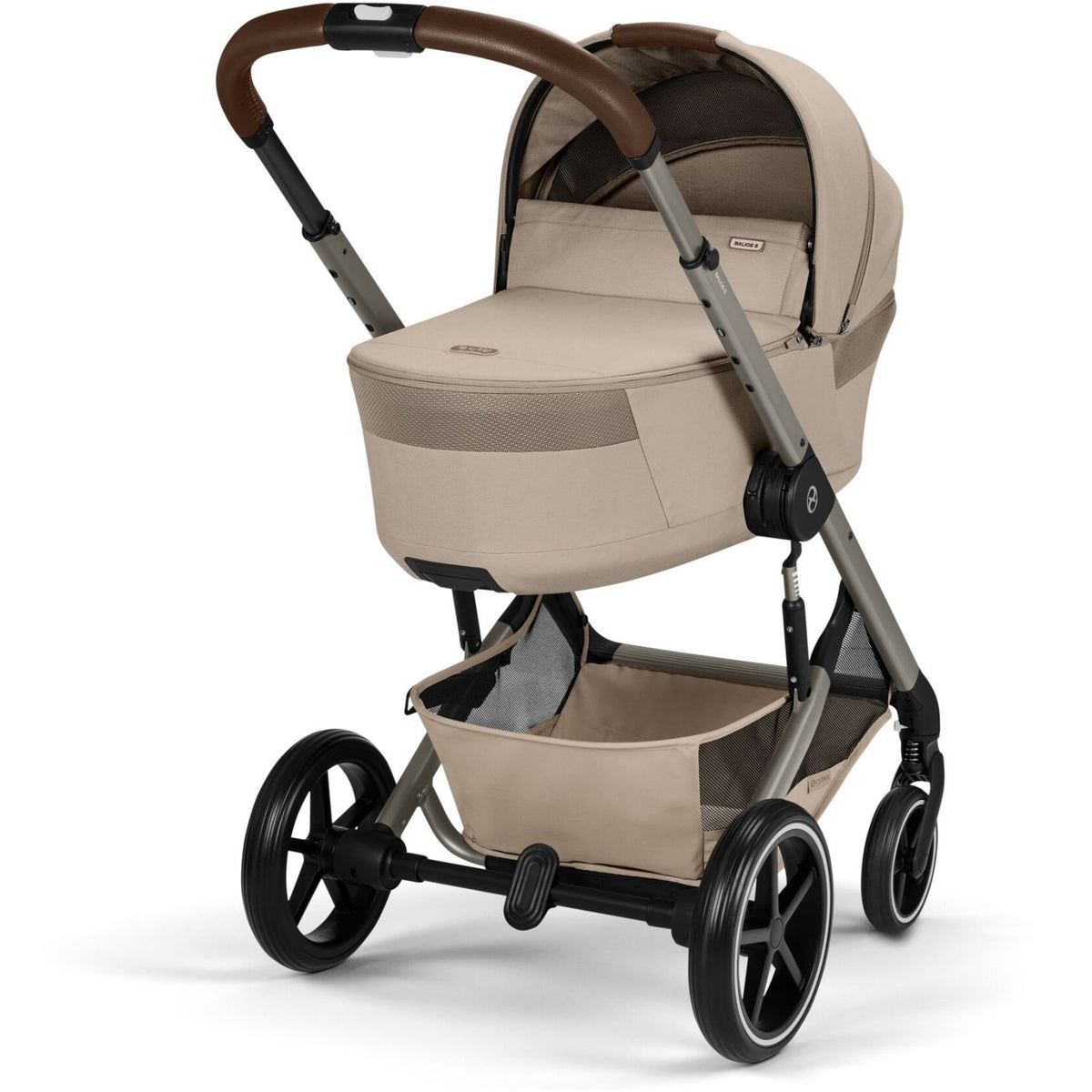 Cybex Almond Beige Balios S Lux Tpe Inklusiv Foldbar Cot
