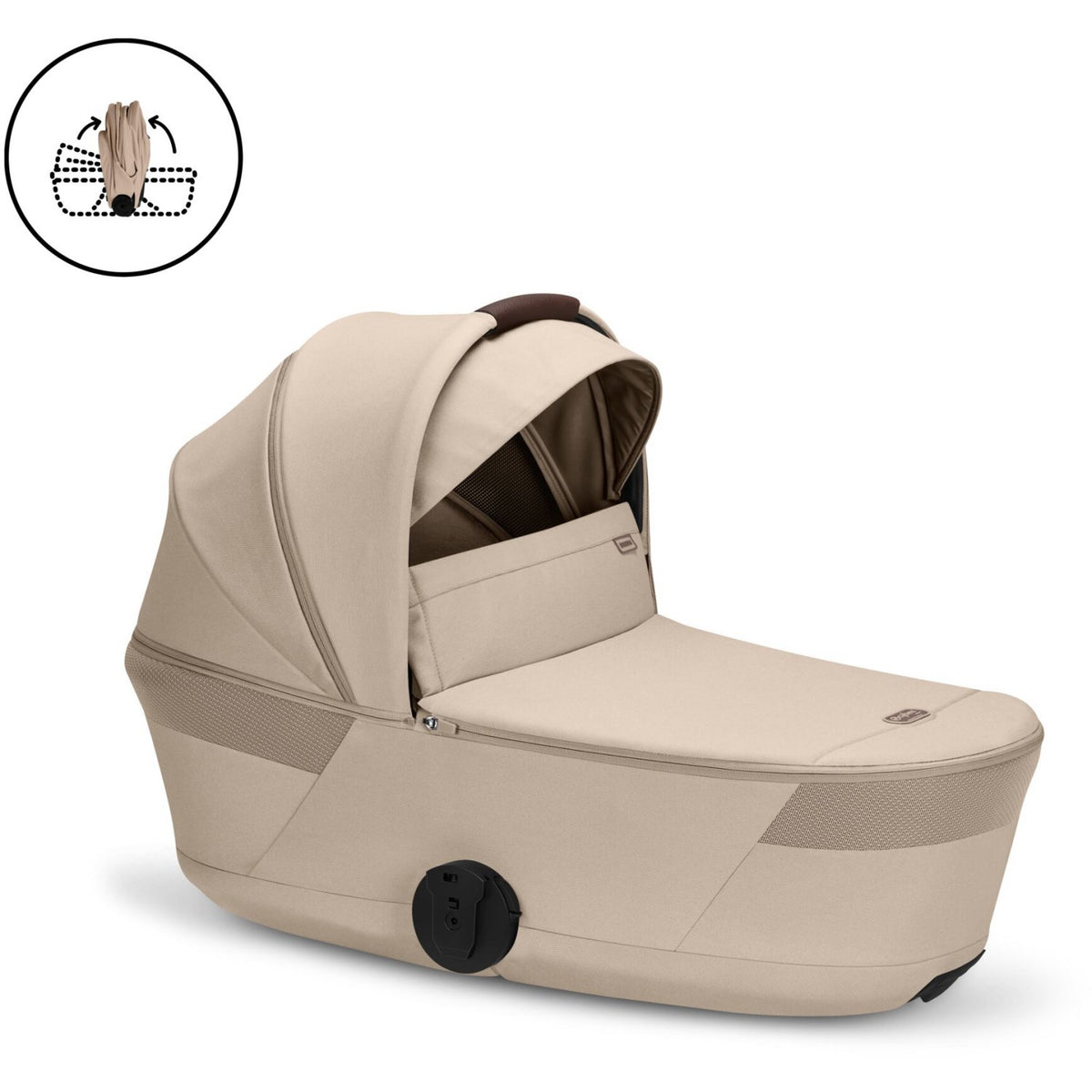 Cybex Almond Beige Balios S Lux Tpe Inklusiv Foldbar Cot