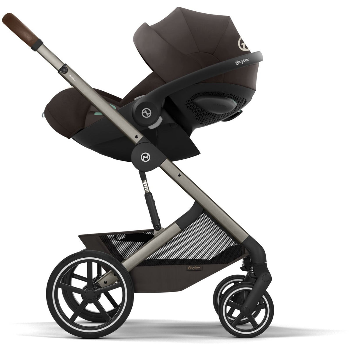 Cybex Chocolate Brown Balios S Lux Tpe Inklusiv Foldbar Cot