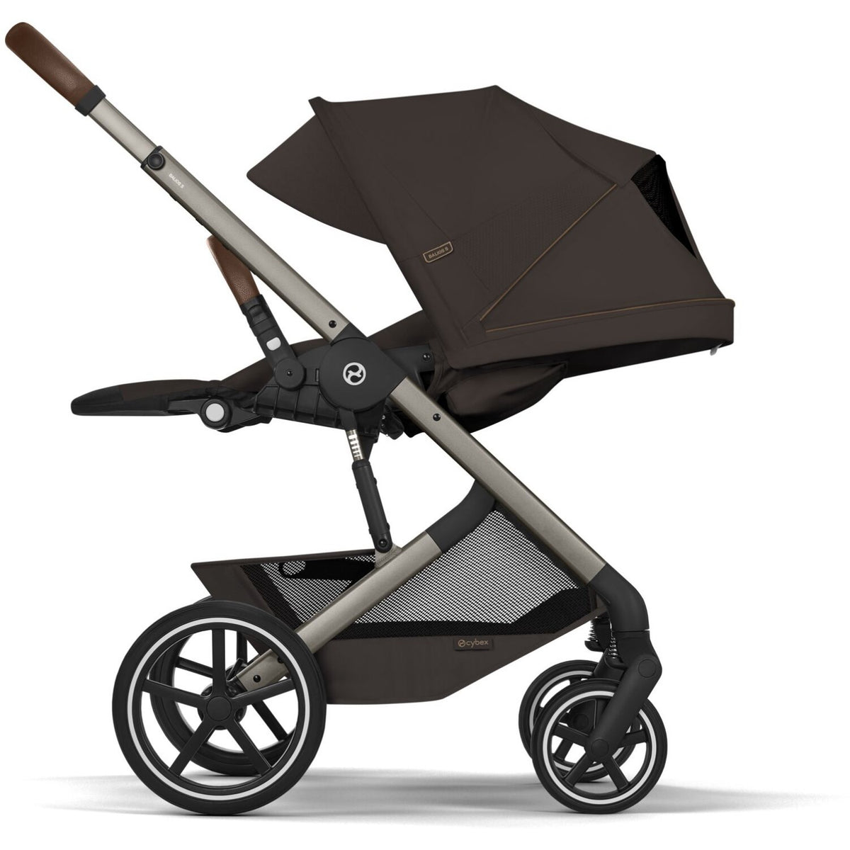 Cybex Chocolate Brown Balios S Lux Tpe Inklusiv Foldbar Cot