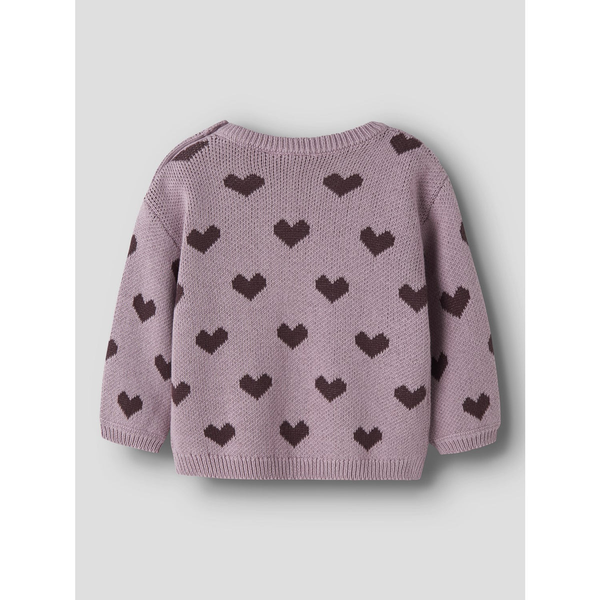 Name It Mauve Shadows Hearts In Catawba Grape Nbfoana Ls Stickad Låda