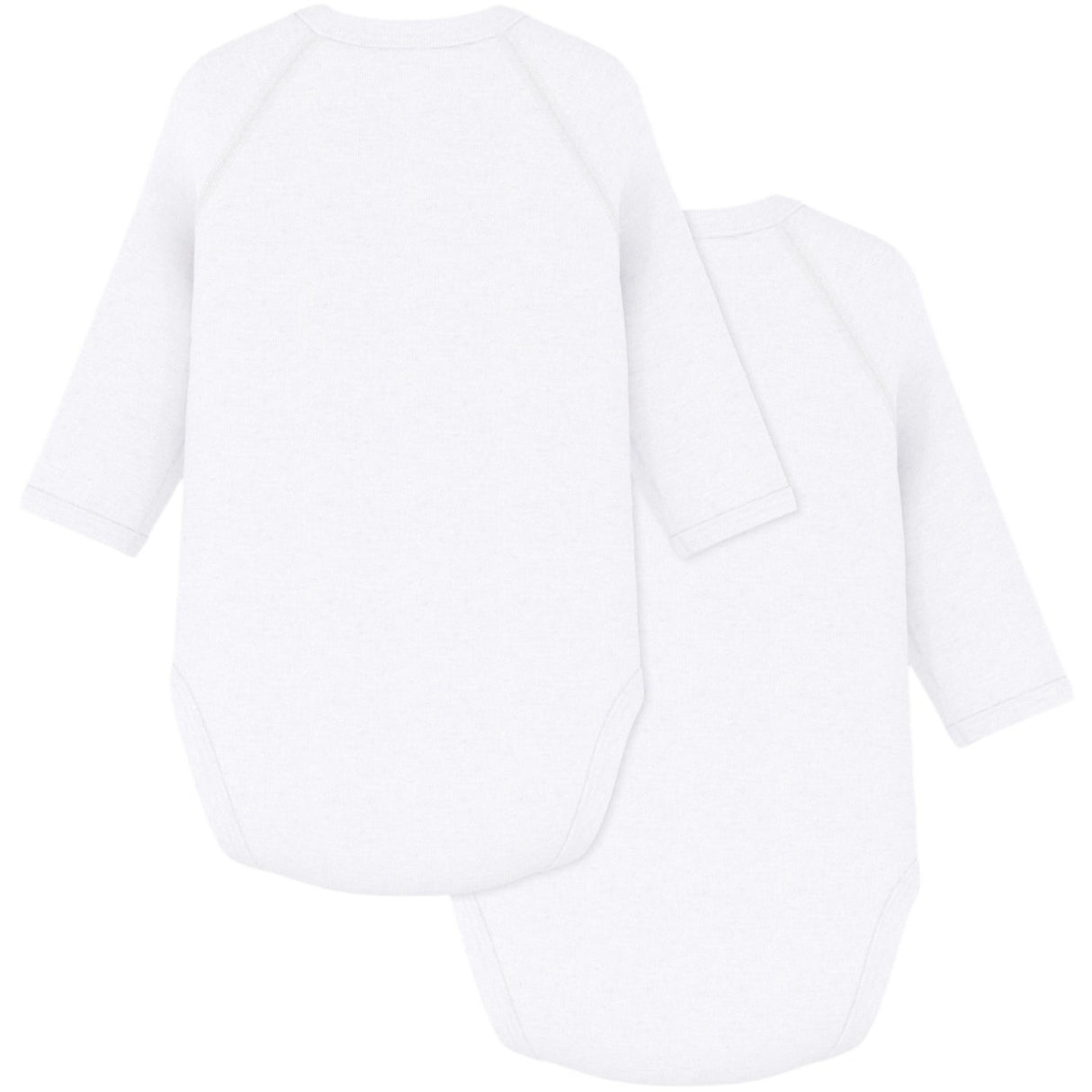 Petit Bateau White Långärmad Bodysuit 3-pack
